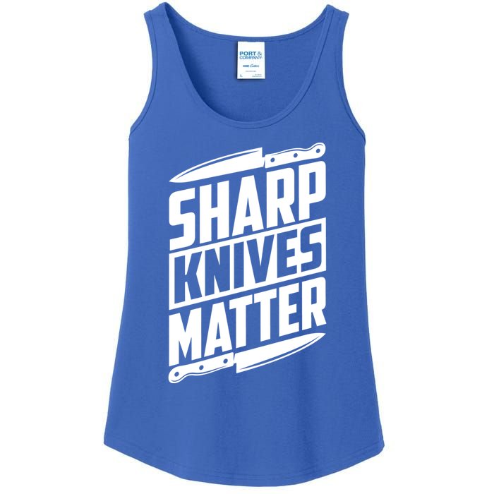 Sharp Knives Matter Butcher Gift Ladies Essential Tank