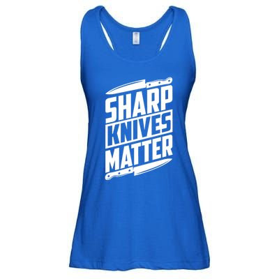 Sharp Knives Matter Butcher Gift Ladies Essential Flowy Tank