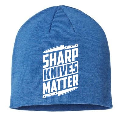 Sharp Knives Matter Butcher Gift Sustainable Beanie