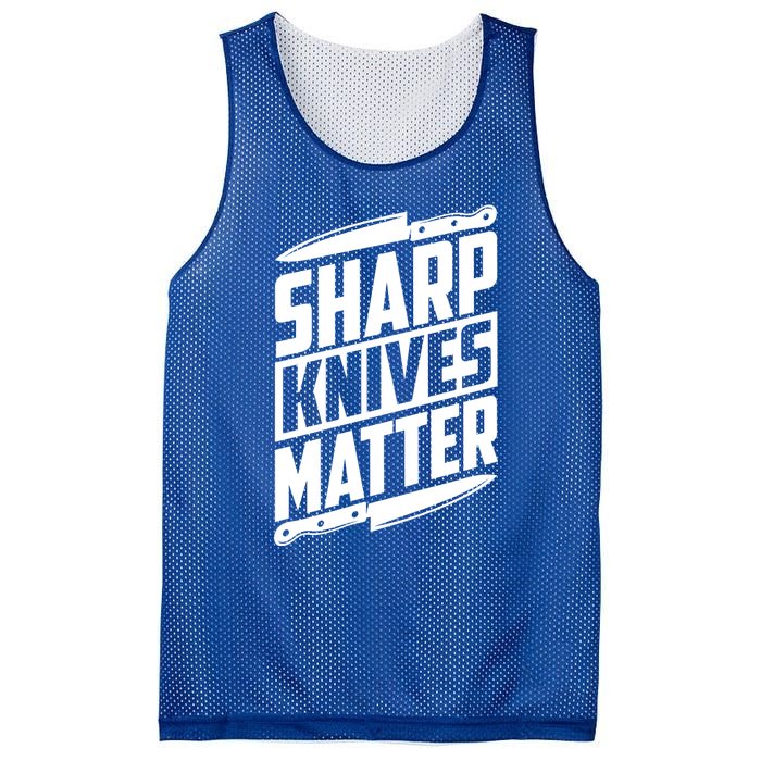 Sharp Knives Matter Butcher Gift Mesh Reversible Basketball Jersey Tank