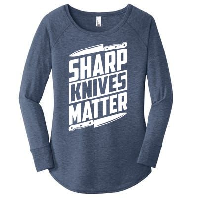 Sharp Knives Matter Butcher Gift Women's Perfect Tri Tunic Long Sleeve Shirt