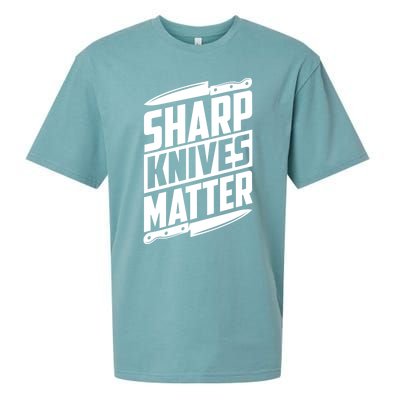 Sharp Knives Matter Butcher Gift Sueded Cloud Jersey T-Shirt