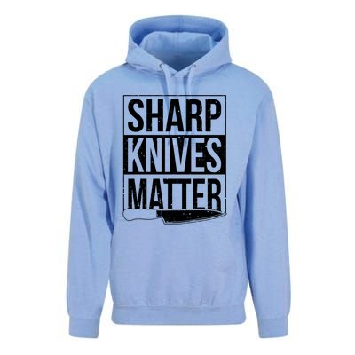 Sharp Knives Matter Cook Funny Culinary Funny Chef Meaningful Gift Unisex Surf Hoodie