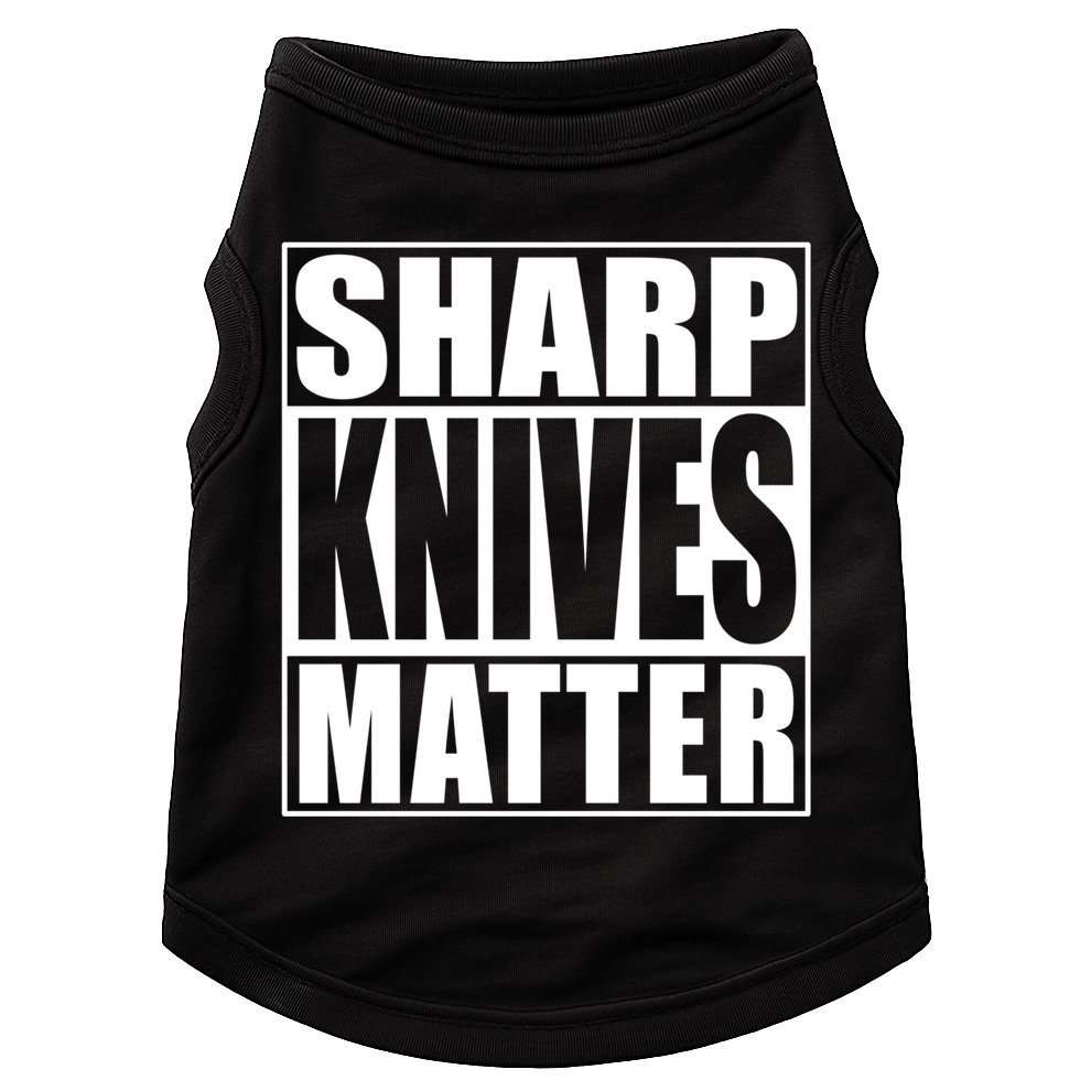 Sharp Knives Matter Funny Chef Cook Gift Doggie Tank