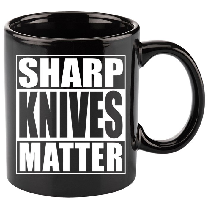 Sharp Knives Matter Funny Chef Cook Gift 11oz C Handle Ceramic Mug