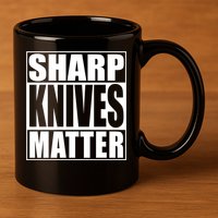 Sharp Knives Matter Funny Chef Cook Gift 11oz C Handle Ceramic Mug