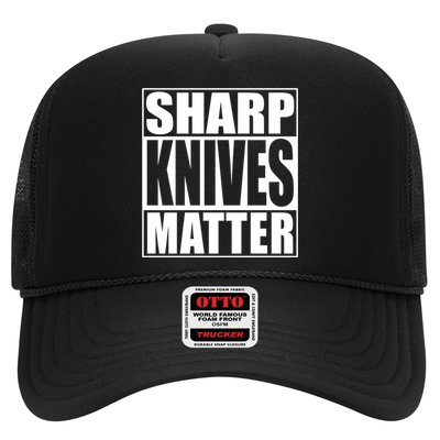 Sharp Knives Matter Funny Chef Cook Gift Trucker Hat