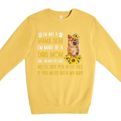 Sunflower Keeshond Mom Mothers Day Dog Mom Cool Gift Premium Crewneck Sweatshirt