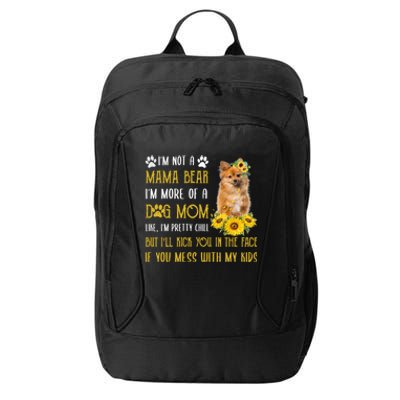 Sunflower Keeshond Mom Mothers Day Dog Mom Cool Gift City Backpack