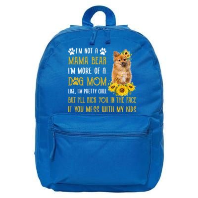 Sunflower Keeshond Mom Mothers Day Dog Mom Cool Gift 16 in Basic Backpack