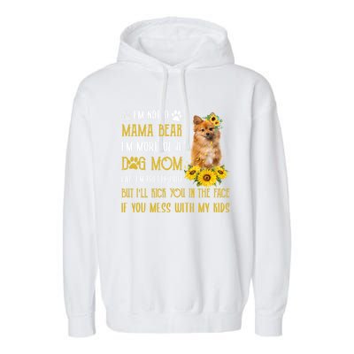 Sunflower Keeshond Mom Mothers Day Dog Mom Cool Gift Garment-Dyed Fleece Hoodie