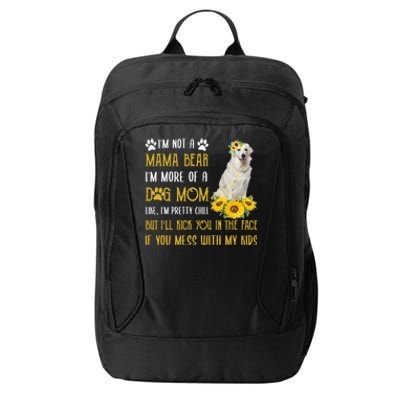 Sunflower Kuvasz Mom Mothers Day Dog Mom Gift City Backpack