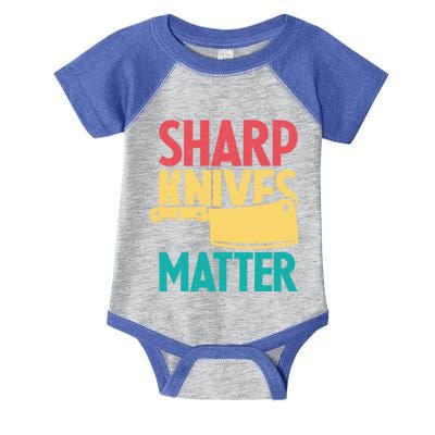 Sharp Knives Matter Cooking Chef Cook Culinary Retro Gift Infant Baby Jersey Bodysuit