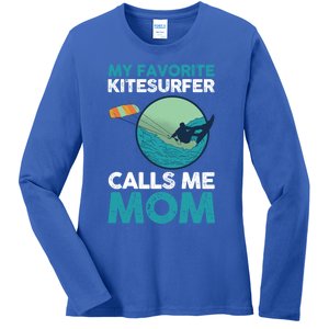 Surfing Kitesurfing Mom Mother Kitesurfer Meaningful Gift Ladies Long Sleeve Shirt