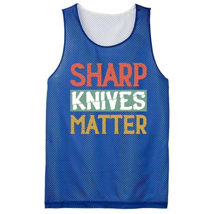 Sharp Knives Matter Cooking Lover Kitchen Chef Gift Mesh Reversible Basketball Jersey Tank