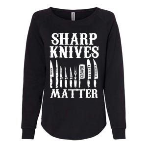 Sharp Knives Matter Funny Butcher Meat Cutter Chef Knife Gift Womens California Wash Sweatshirt