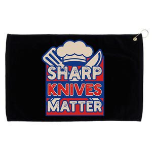 Sharp Knives Matter Butcher Or Professional Chef Great Gift Grommeted Golf Towel