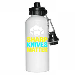 Sharp Knives Matter Chef Cook Cooking Funny Gift Gift Aluminum Water Bottle