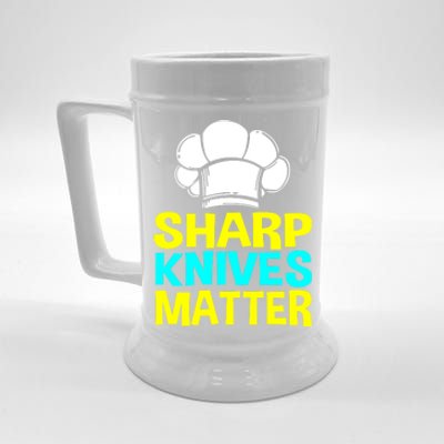 Sharp Knives Matter Chef Cook Cooking Funny Gift Gift Beer Stein