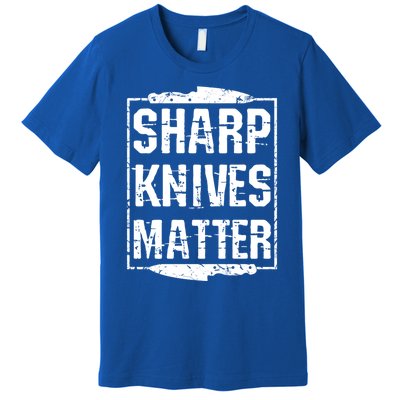 Sharp Knives Matter Chefs Tee Chef Knife Culinary Christmas Great Gift Premium T-Shirt