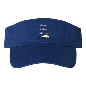 Sharp Knives Matter Cook Funny Culinary Funny Chef Gift Valucap Bio-Washed Visor