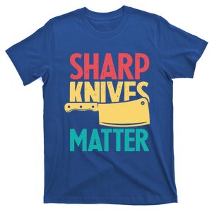 Sharp Knives Matter Cooking Chef Cook Culinary Retro Cool Gift T-Shirt