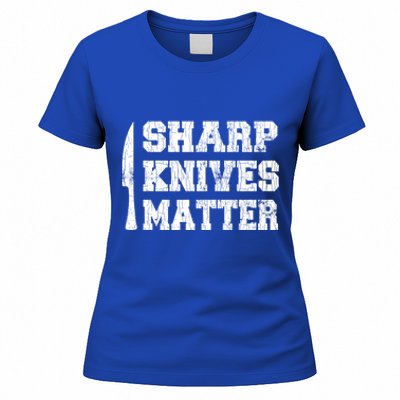 Sharp Knives Matter Funny Cook Chef Cooking Graphic Great Gift Women's T-Shirt