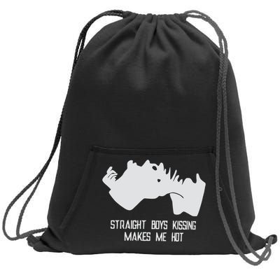 Straight Kissing Makes Me Hot Sweatshirt Cinch Pack Bag