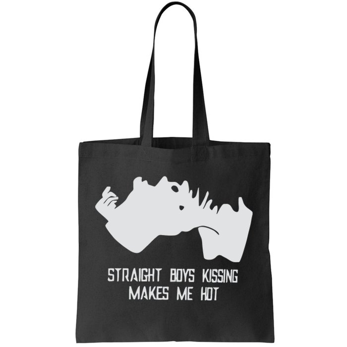 Straight Kissing Makes Me Hot Tote Bag