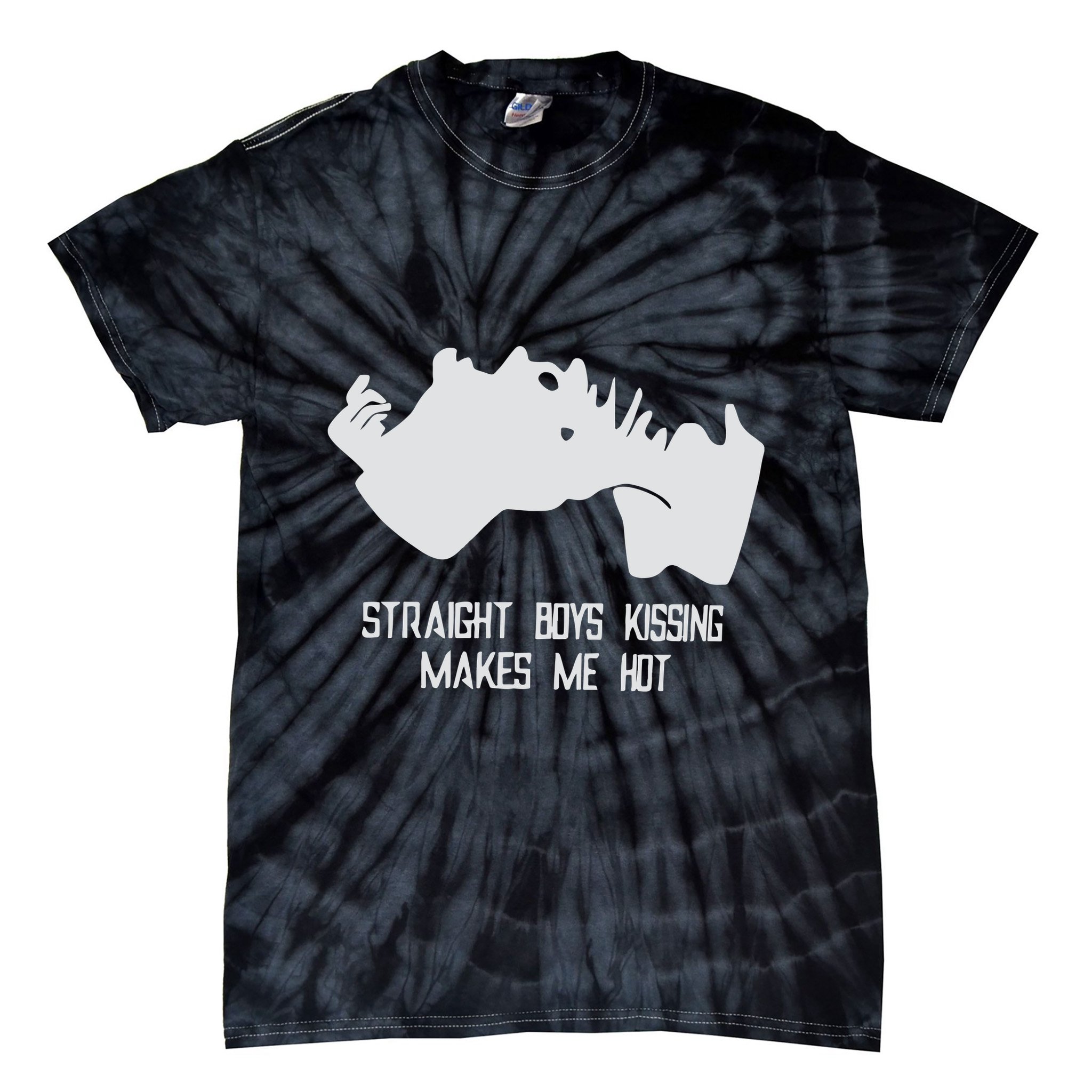 Straight Kissing Makes Me Hot Tie-Dye T-Shirt