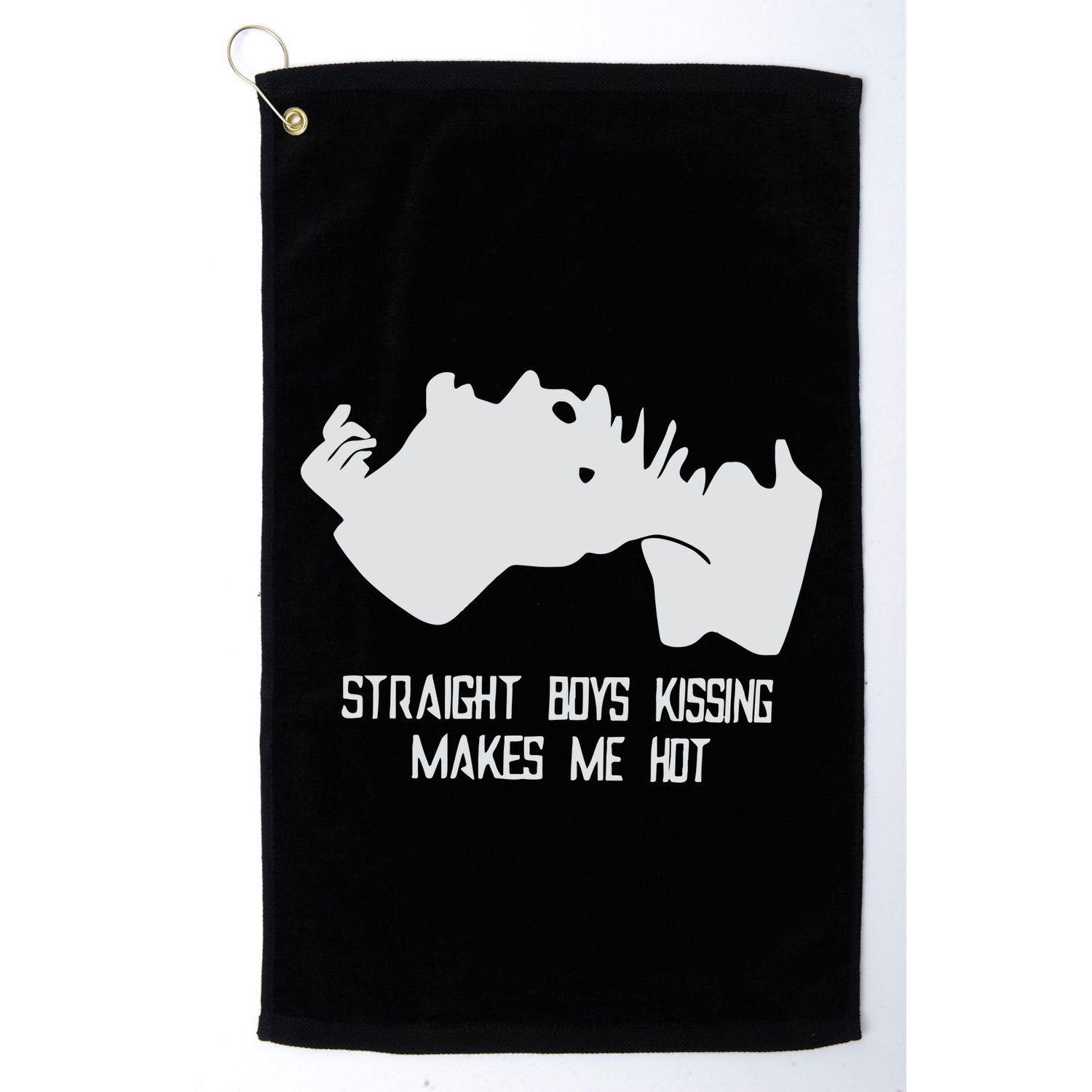 Straight Kissing Makes Me Hot Golf Towel