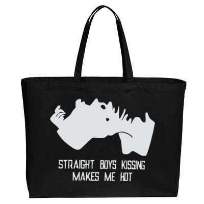 Straight Kissing Makes Me Hot Cotton Canvas Jumbo Tote