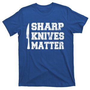 Sharp Knives Matter Funny Cook Chef Cooking Graphic Gift T-Shirt