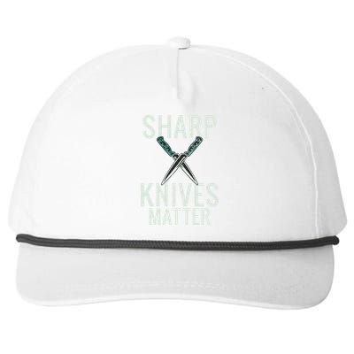 Sharp Knives Matter Funny Cooking Chefs Butcher Great Gift Snapback Five-Panel Rope Hat