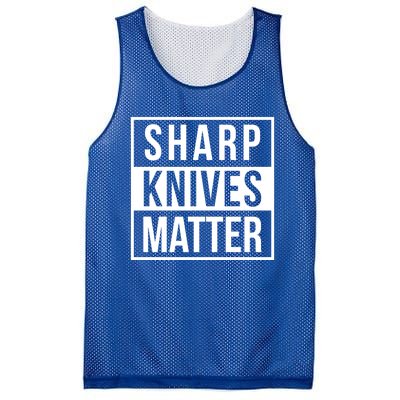 Sharp Knives Matter Funny Culinary Chef Bbq Grill Gift Mesh Reversible Basketball Jersey Tank