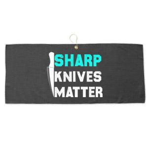 Sharp Knives Matter Funny Outfit Gift Large Microfiber Waffle Golf Towel