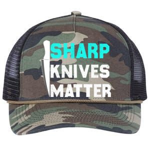 Sharp Knives Matter Funny Outfit Gift Retro Rope Trucker Hat Cap