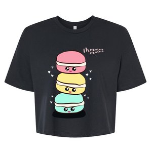 Sweet Kawaii Macaroon Cookies Cupcake Cool Gift Bella+Canvas Jersey Crop Tee