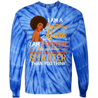 Sagittarius Knows More Than She Says Birthday Gift Tie-Dye Long Sleeve Shirt