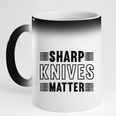 Sharp Knives Matter Cool Gift 11oz Black Color Changing Mug