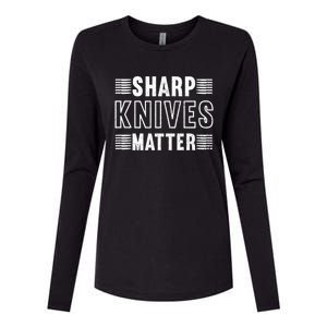 Sharp Knives Matter Cool Gift Womens Cotton Relaxed Long Sleeve T-Shirt