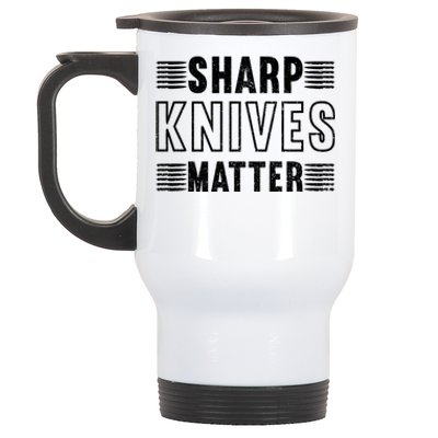 Sharp Knives Matter Cool Gift Stainless Steel Travel Mug