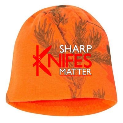 Sharp Knives Matter Gift Kati - Camo Knit Beanie