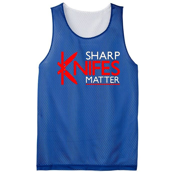 Sharp Knives Matter Gift Mesh Reversible Basketball Jersey Tank