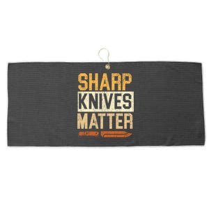 Sharp Knives Matter Knife Collector Knife Collecting Gift Large Microfiber Waffle Golf Towel