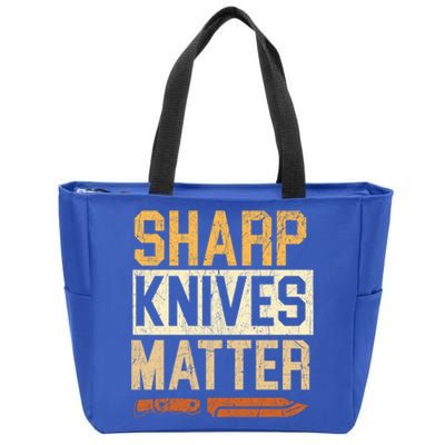 Sharp Knives Matter Knife Collector Knife Collecting Gift Zip Tote Bag