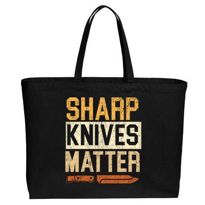 Sharp Knives Matter Knife Collector Knife Collecting Gift Cotton Canvas Jumbo Tote