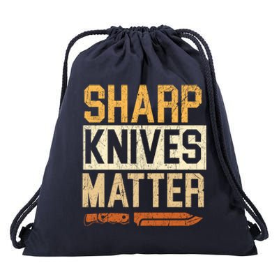 Sharp Knives Matter Knife Collector Knife Collecting Gift Drawstring Bag