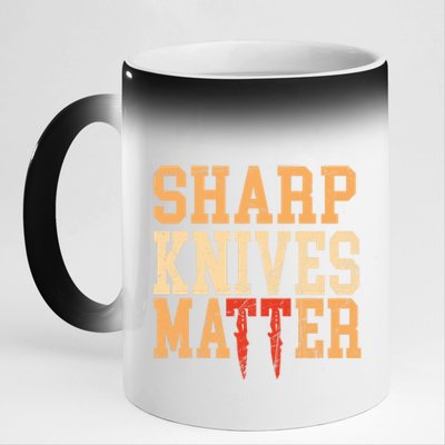 Sharp Knives Matter Gift 11oz Black Color Changing Mug