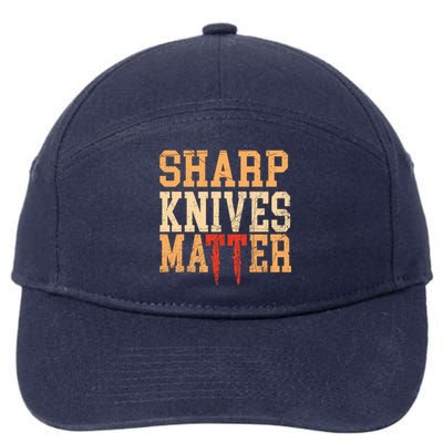 Sharp Knives Matter Gift 7-Panel Snapback Hat